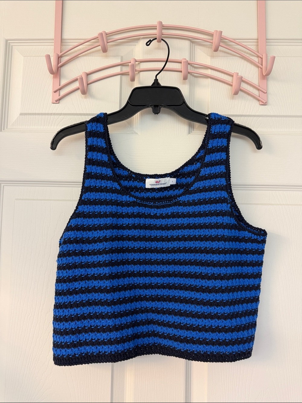 Vineyard Vines Blue & Black Striped Knit Tank